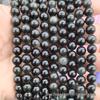 Popular Natural Silver Obsidian Round Beads for DIY Jewelry Bracelets and Bangles