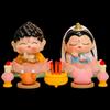 Cartoon Guanyin & Buddha Desktop Statues Set