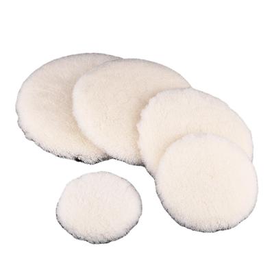 Natural Wool Car Polisher Buffer Hook Loop Back Hook and Loop Backing Wool Buffing Pads  Mechanic