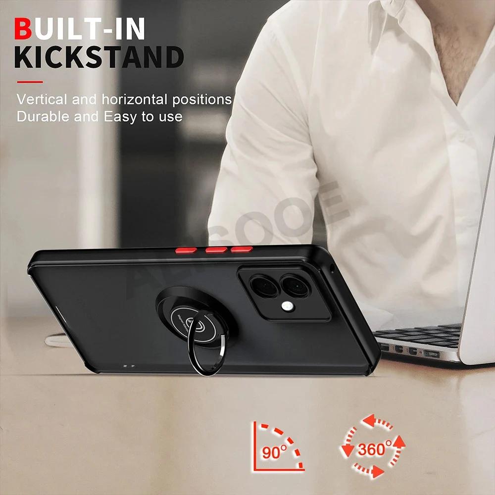 Funda for Motorola Edge 50 Fusion 40 Pro 30 Ultra Neo G85 G84 G54 G14 G24 G34 Case Ring Stand Capa for Moto G53 G23 G13 Cover