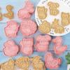8Pcs/Set DIY Cartoon Animals Biscuit Molds Cookie Cutters Biscuit Molds Plastic Cookie Stamps Cookie Decorating Tools