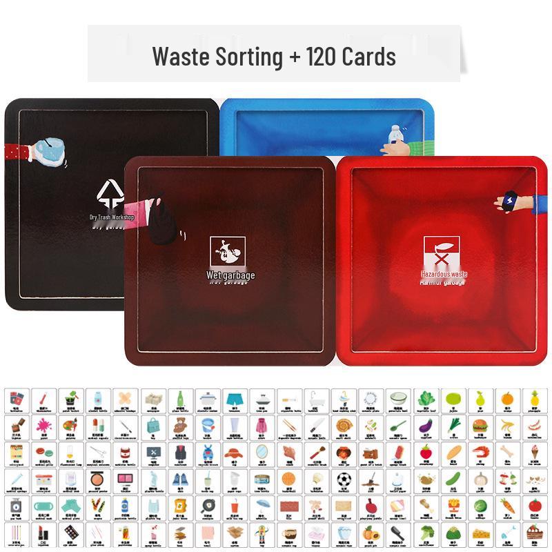 

Wooden Waste Sorting Game Props for Kids - Educational Toys for Early Childhood