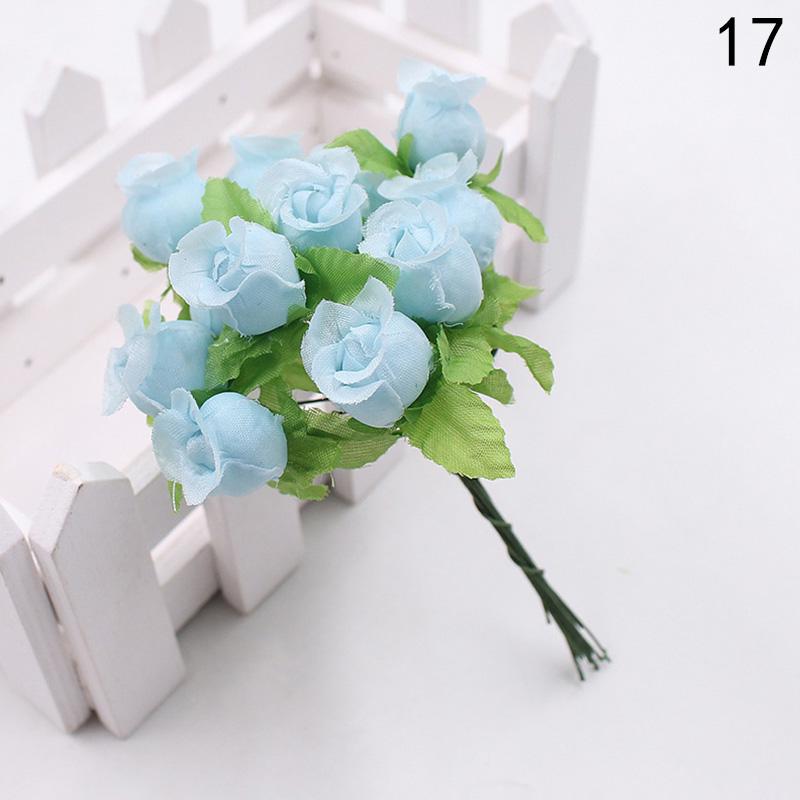 12 Heads Crafts Silk Fake Rose Artificial Flower DIY Garden Bouquet Home Dec ca 12 Heads Crafts Silk Fake Rose Artificial Flower DIY Garden Bouquet Home Dec ca