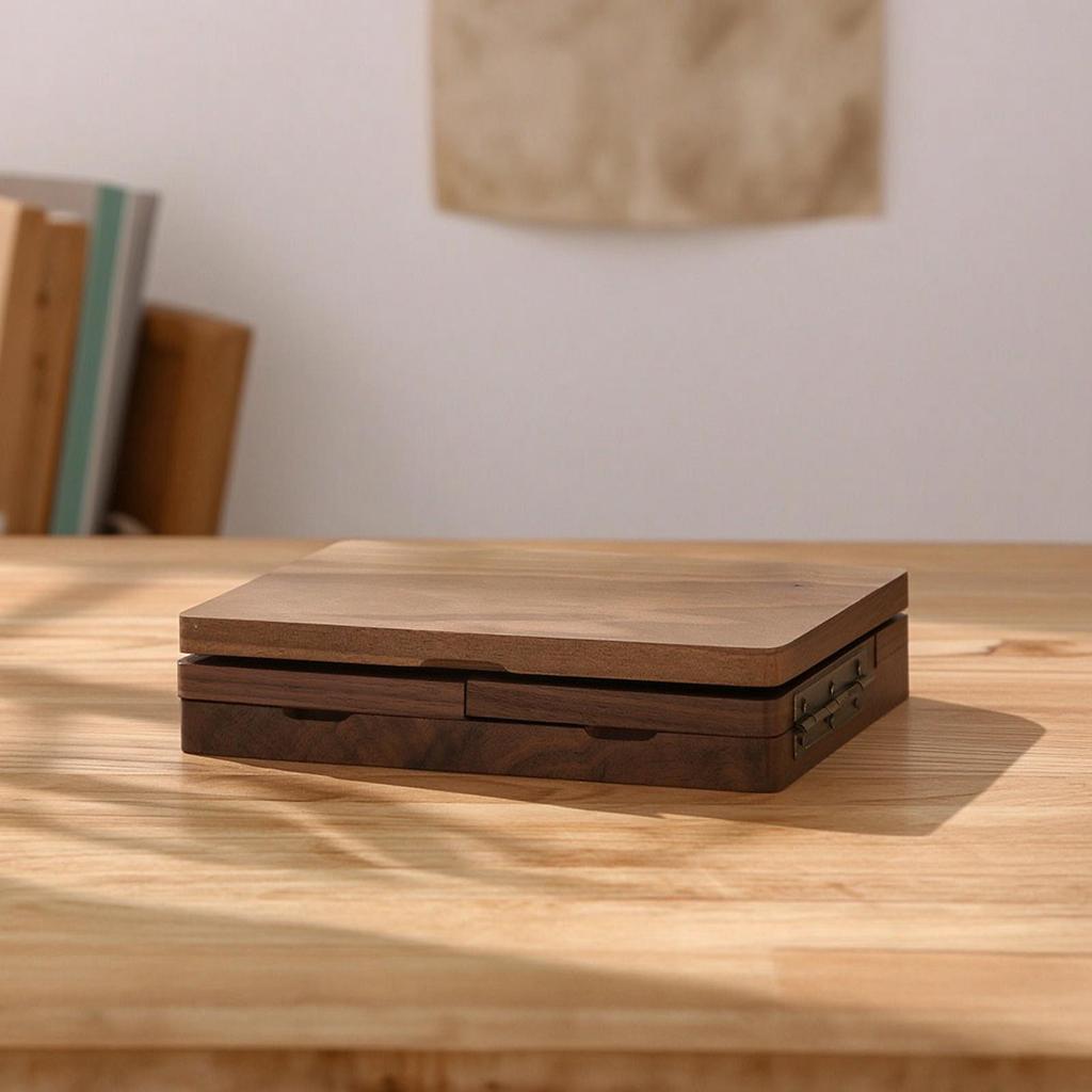 Paint Box with Mixing Tray Portable Wooden Compact Palette for