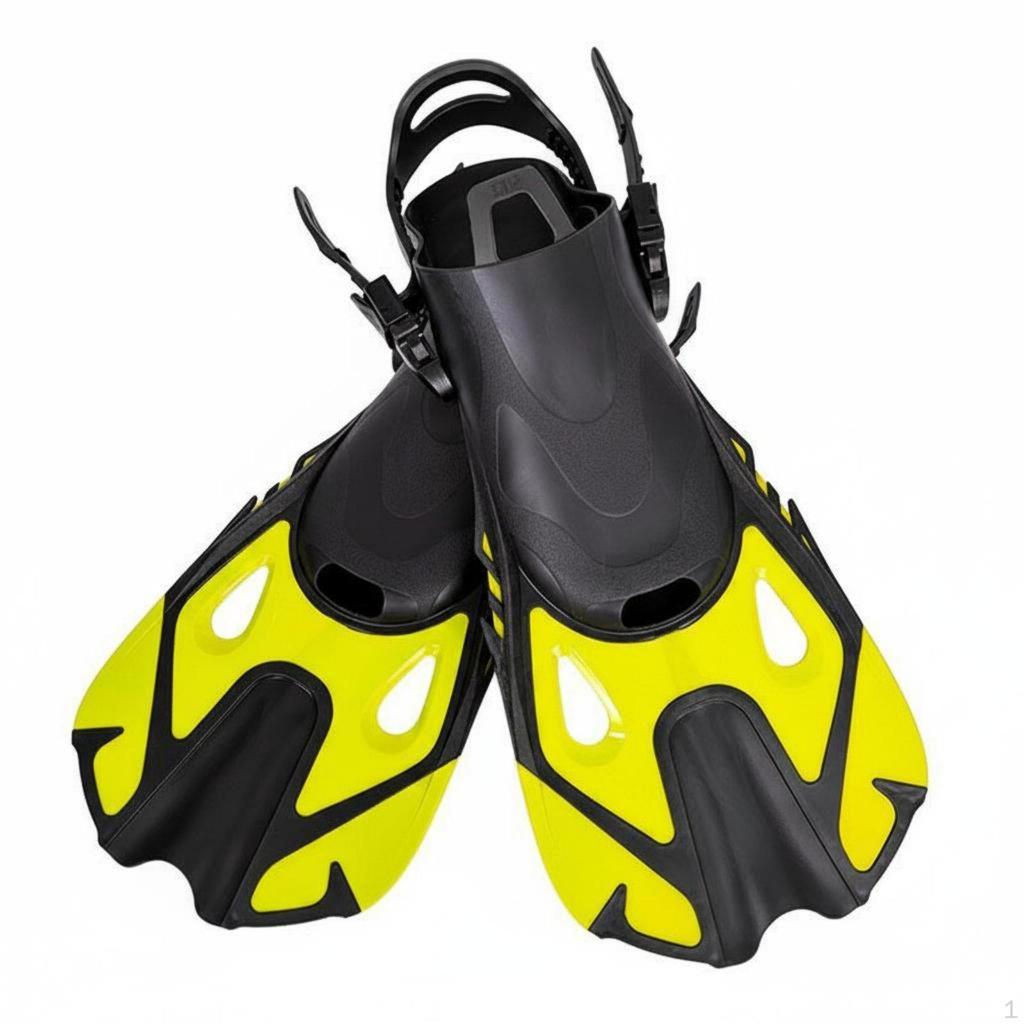 Adjustable Diving Fins Lightweight Short Swim Flippers Professional Pool