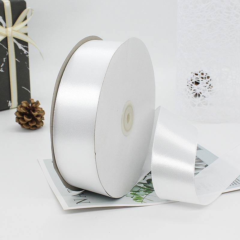 Single Face Ribbons 100% Polyester 20 Solid Color 4 cm Wide Ribbon 100Y for Birthday Decoration