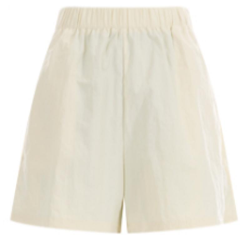 Shop Women Banding Short Pants Summer Exercise Walking Pic Wpt 12032 Gray Beig