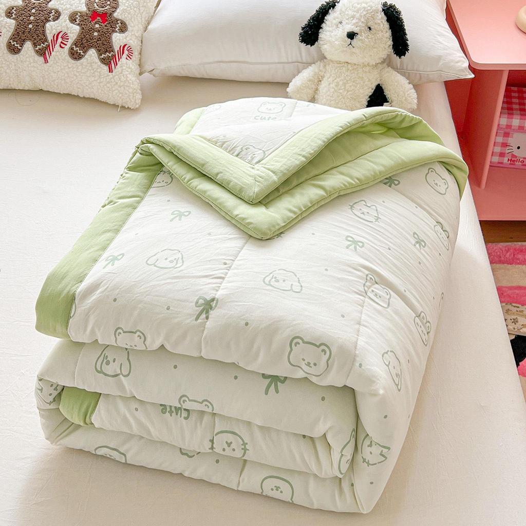 2026 Soft Washed Cotton Summer Quilt - Lightweight, Washable Air Conditioning Blanket