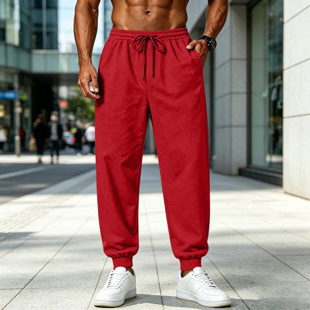 Men's Casual Drawstring Sweatpants for Jogging and Lounging