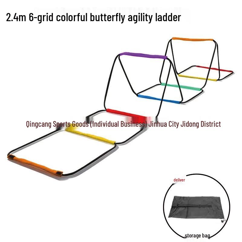 

Multi-Functional Folding Sports Ladder: Children s Fitness, Hopscotch, Rope Ladder, Training, Butterfly Hurdles