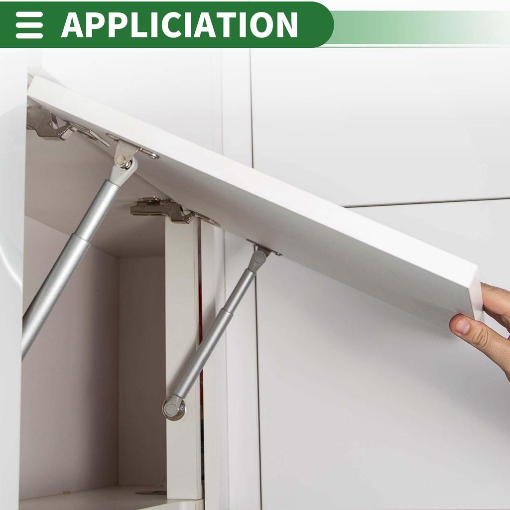 Motoforti Universal Lift Support Strut Shocks 10"/245mm 27lb/120N/12kg Black, Set of 2