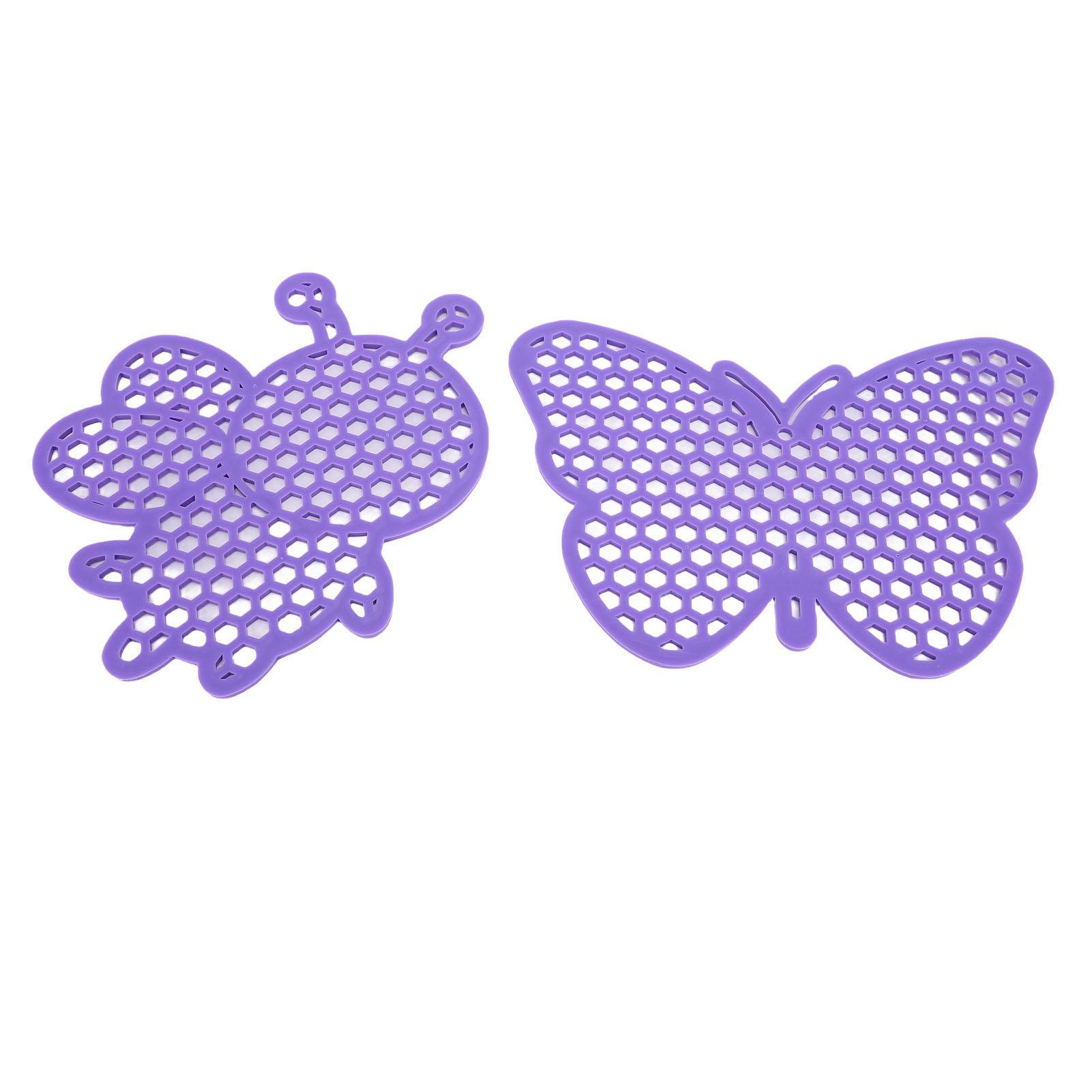 

2 шт. Плавающий пчелиный остров, безопасное место для посадки, декоративная плавающая станция для поения пчел для улицы фиолетовый