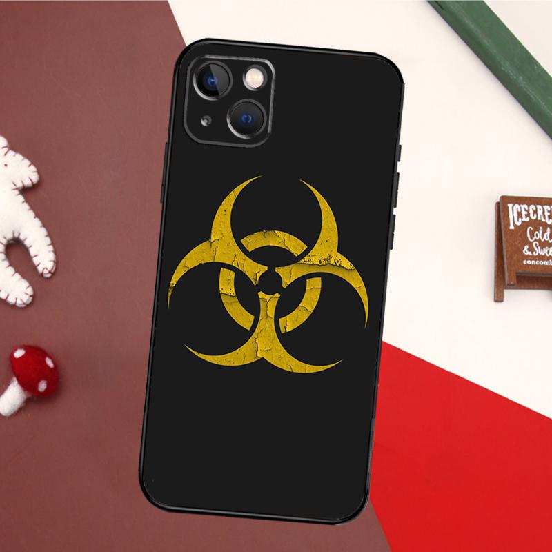 Biohazard Symbol Logo Case For iPhone 14 Pro Max 16 15 11 12 13 17 Pro Max mini 15 16 Plus 16e 17 Air Back Cover