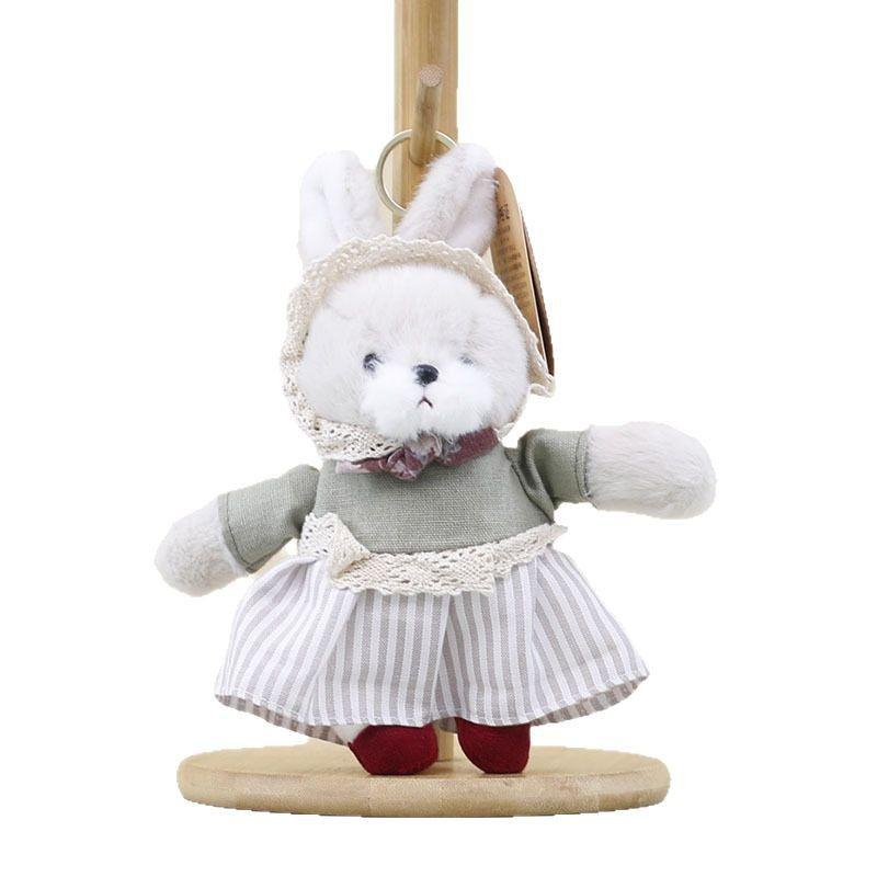 Keychain Plush Rabbit With Short Fur And Pp Cotton Filling Accessories For