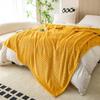 New Yellow Plaid Solid Blanket Soft Warm Fluffy Throw Blanket Sofa Cover Milk Velvet Bedspread Bed for Adults Home