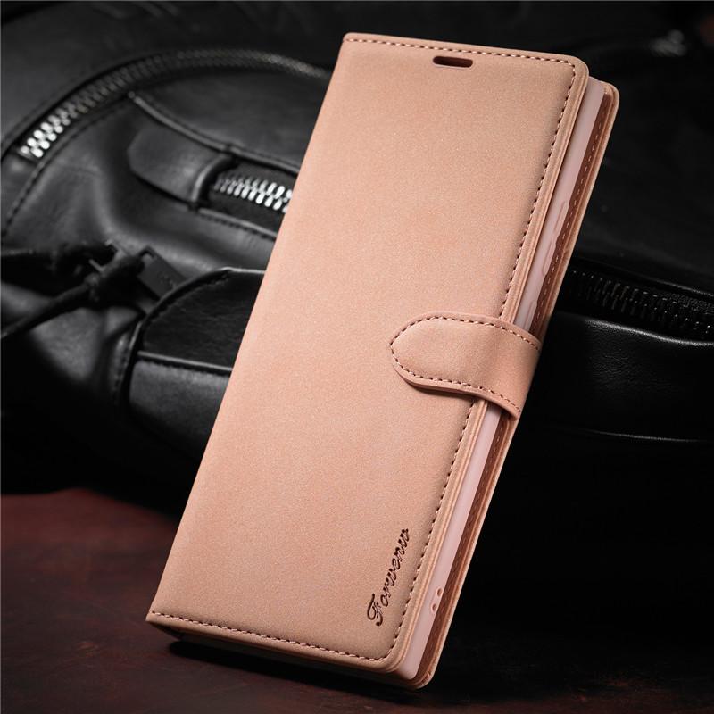 

EUCAGR Luxury Retro PU Leather Flip Wallet Phone Case For Samsung Note 20 Ultra Note10 Plus Note9 S24Ultra Magnetic Card Cover Note 10 золотий