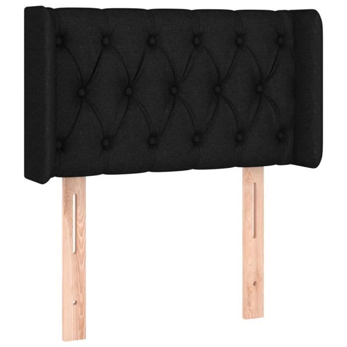 VidaXL Headboard with Ears Black 83x16x78-88 Cm Fabric3119080