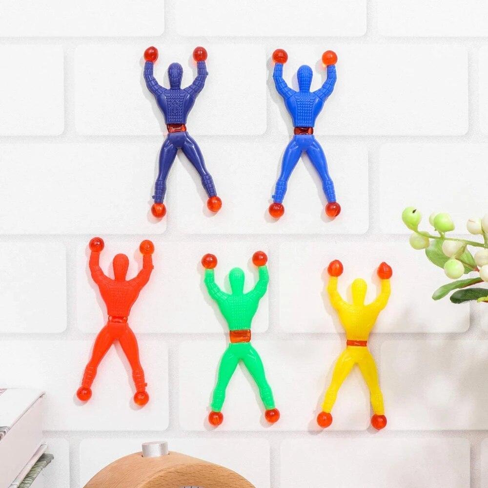 30PCS Sticky Rolling Tumblers Sticky Stretchy Wall Climbing Flexible Man Party Favors Tricky Novelty Toys For Kids Adults
