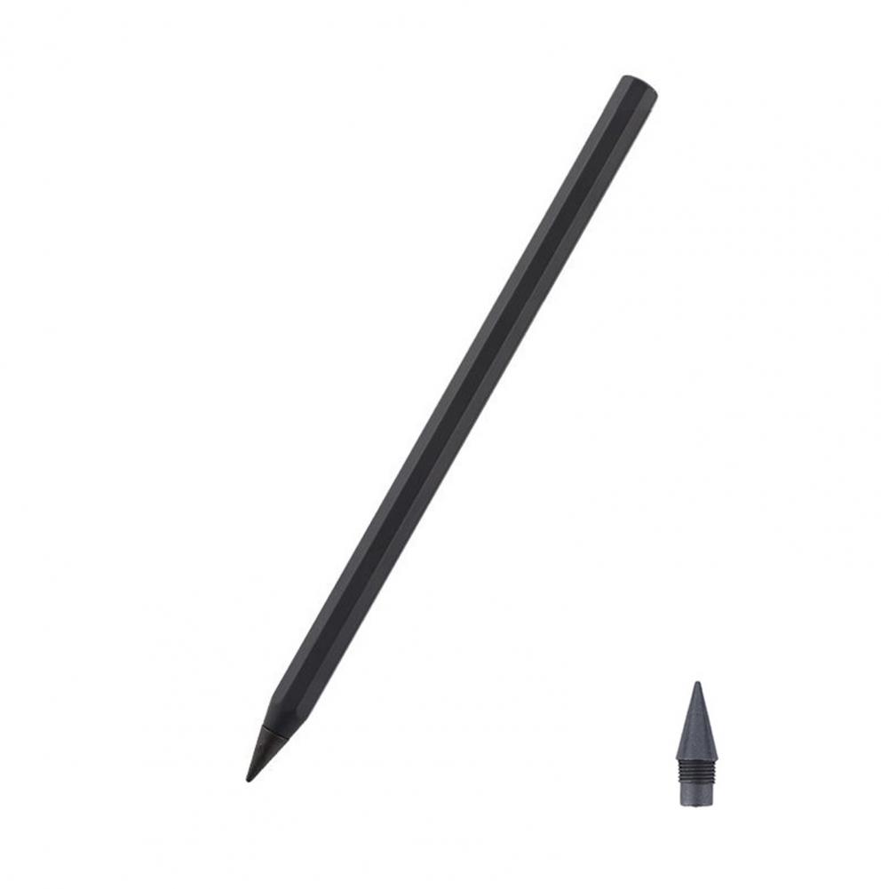 

Metal Pencil No Ink Pencil Metal Writing Pencil with Reusable Metal Tip Smooth Friction Drawing Pen Comfortable Grip Alloy