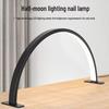 Half-Moon Shadowless Nail and Beauty Desk Lamp with Diamond Stand