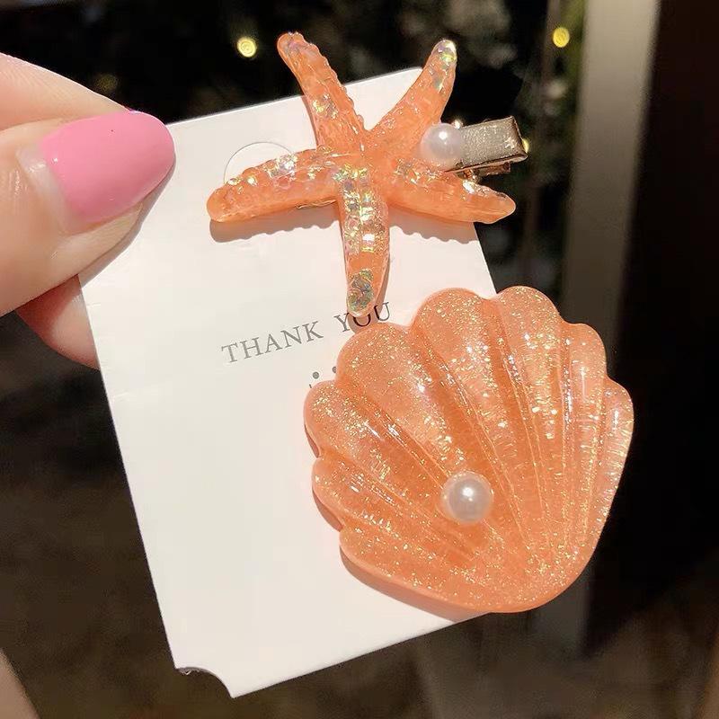 Korean Style Dreamy Seashell & Starfish Hair Clip