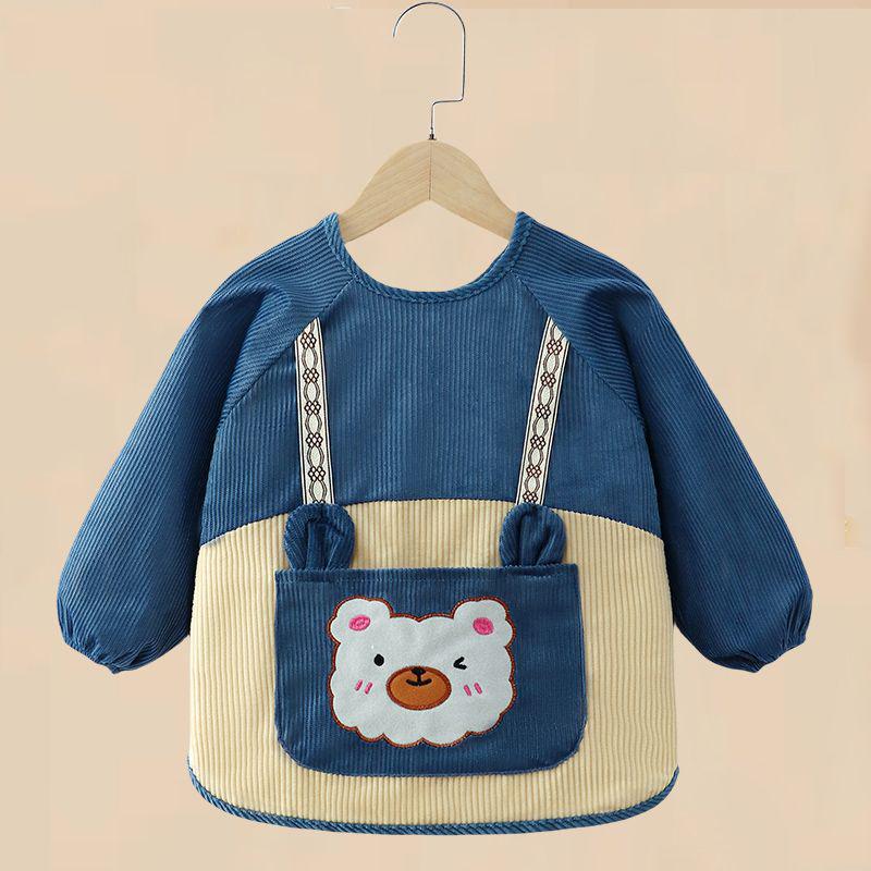 

Дитячий слинявчик: Осінньо-Зимовий Захисний Фартух з Довгим Рукавом для Хлопчиків та Дівчаток - Плямисті Садочкові Комбінезони 6-12 Months 14/80