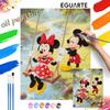 Mickey and Minnie Mouse Oil Painting by Numbers Art Kit. Handmade Diy Painting Home Decoration Gifts
