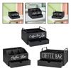 Coffee Station Organizer for Counter Coffee Bar Decor Farmhouse Countertop 2 Layer Storage Basket for Kitchen Coffee Bar Office