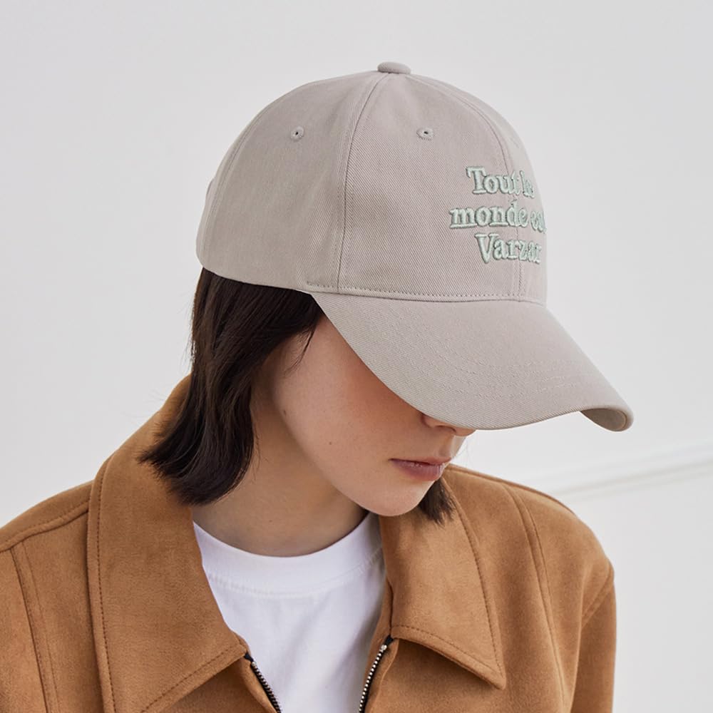 TMV Lettering Ball Cap Washing Beige [VARZAR]