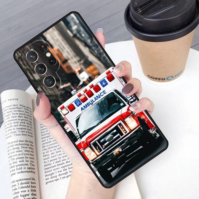 

EMT EMS Ambulance phone case Cover For Samsung Galaxy S24 S25 Ultra S21 S22 Ultra S10E Note 10 Plus Note 20 FE S23 Galaxy S22 5G
