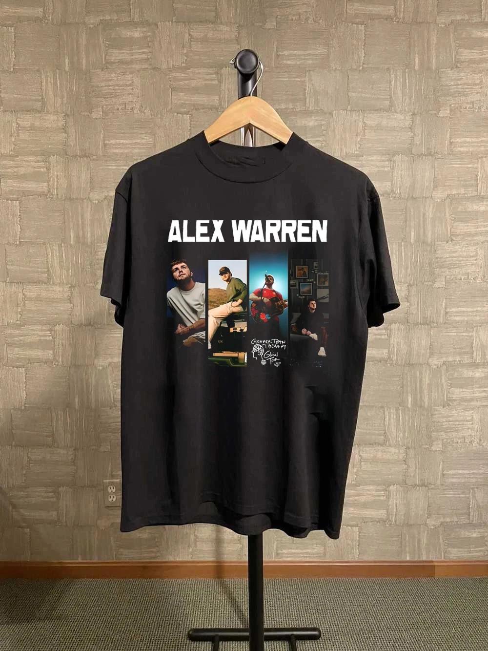 Alex Warren Black Cotton All size S-5XL Unisex S-5XL T-shirt HOT XXL