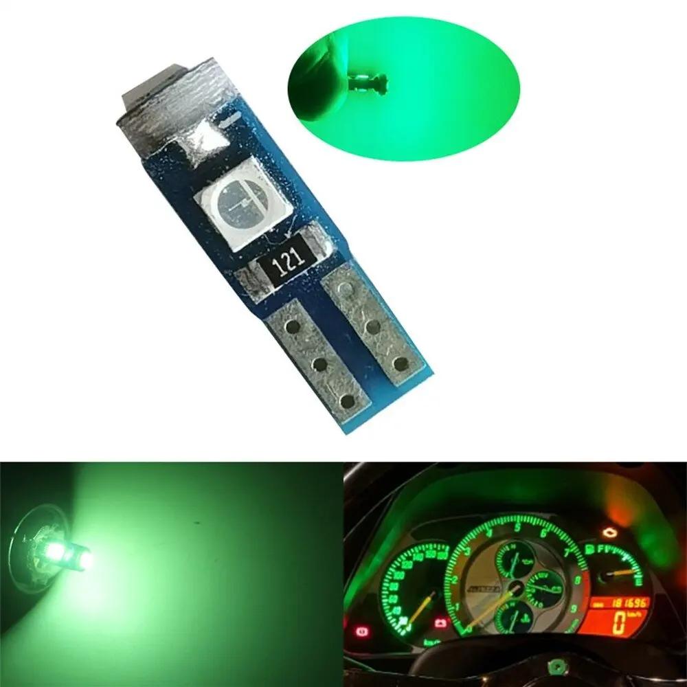 10PCS Super Bright LED T5 3SMD Car Motorcycle Dashboard Light Wedge Instrument Lamp Indicator Signal Bulbs DC12V 3030smd