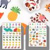 1 Set Cartoon Quiet Book Enlightenment Sticker DIY Book Number Letter Animal Vehicle Recognition Game Puzzle Book Montessori ZYF