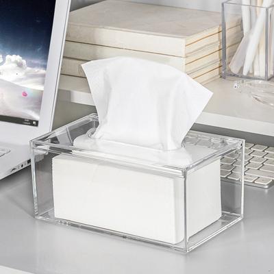 Taschentuchboxabdeckung Transparent Rechteckig Acryl Serviettenbox Halter für Wohnzimmer Schlafzimmer Restaurant