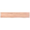 VidaXL Wall Shelf Light Brown 100x20x6cm Solid Treated Oak Wood 363679