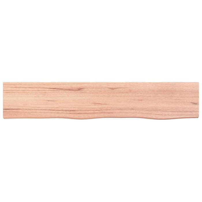 VidaXL Wall Shelf Light Brown 100x20x6cm Solid Treated Oak Wood 363679