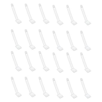 24 Unidades Colgadores de Guirnalda Longitud Ajustable Autoadhesivos Nylon Antideslizante Soporte para Calcetín de Guirnalda de Navidad f