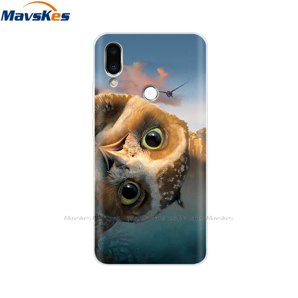 Soft TPU Case for Meizu Note 9 Cat Animal Flower Printed Protective Silicone Covers Phone Shells Bags Bumper for Meizu Note9