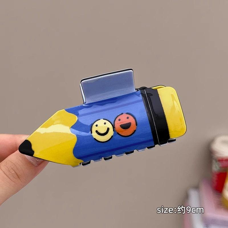 1 Pcs Women's Hair Claws Large Pencil Kawaii Cute Personalized Fashionable Hair Grab Clips Funny Unique Hair Accessories Girls