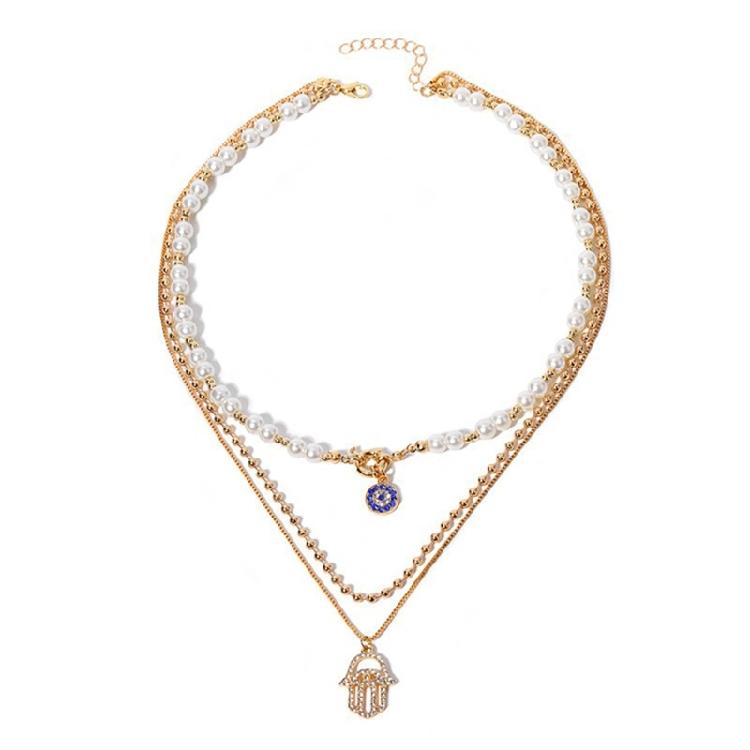 Fashionable Necklace Multiple Layer Necklace Elegant Party Necklace Alloy Texture Trendy Fashion Jewelry for Daily Party