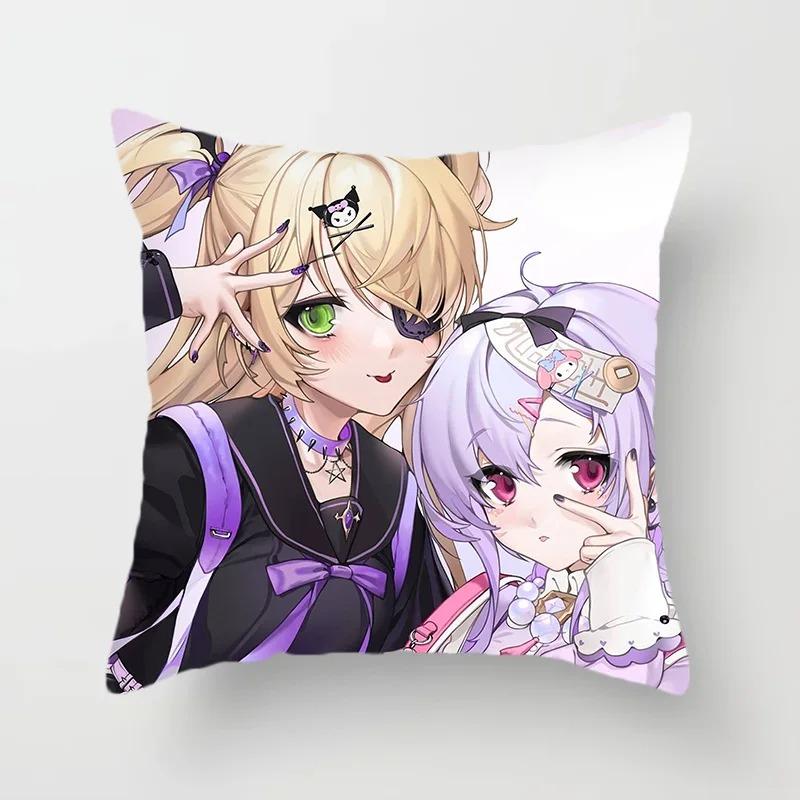 Genshin Impact Anime Kawaii Girl Print Pillowcase Living Room Sofa Bedroom Cushion Cover Cosplay Anime Pillowcase Gift