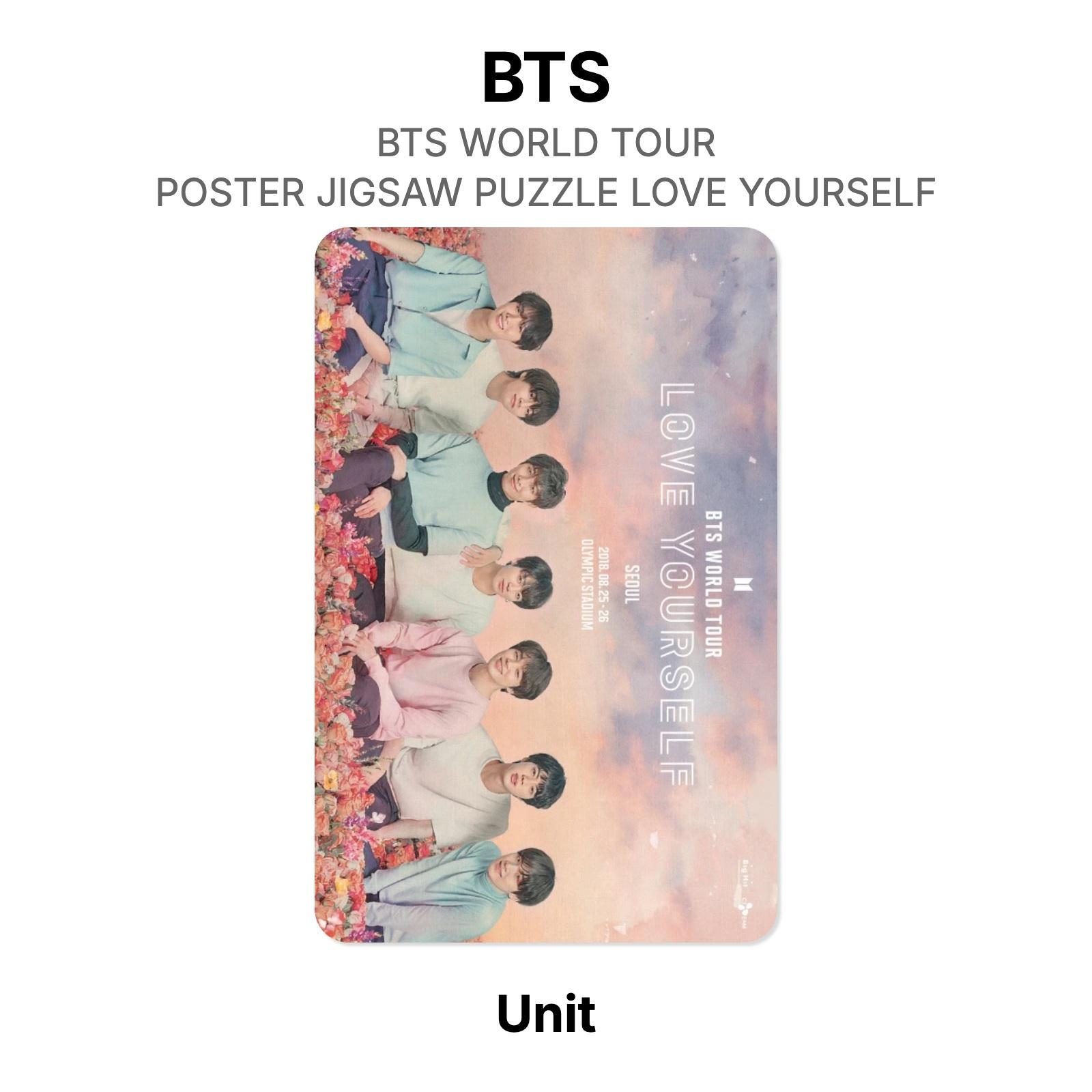 BTS Unit BTS WORLD TOUR POSTER JIGSAW PUZZLE LOVE YOURSELF Official Photocard Unit