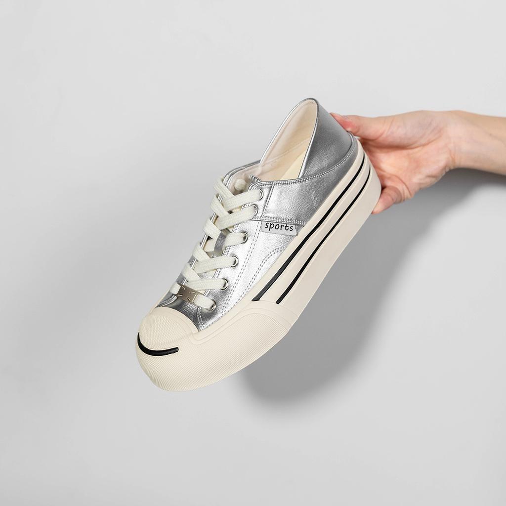 Su Yinyin has the same shoes for women's summer classics, smiles, thick soles to increase height, casual canvas shoes, board shoes, white shoes, wom