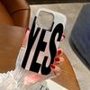 YES Personalized Art Letter Matte Semi Transparent Phone Case For iPhone 16 15 14 13 12 11 Pro XS Max XR 7 Plus Y2K Cover Funda