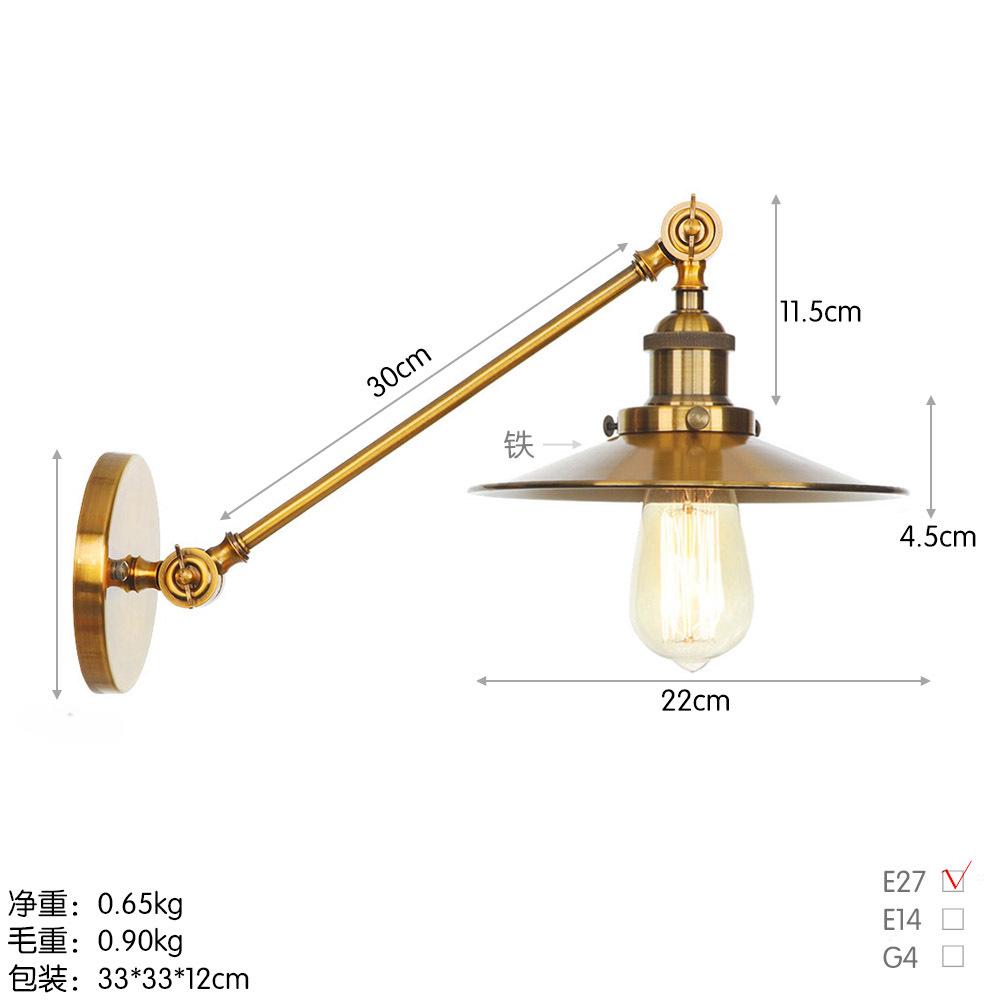 Decor Cameră Retro Vintage Modern Creativ Bar Restaurant Western Cafenea Ceainărie Club de Noapte Lampă de Perete din Fier Auriu