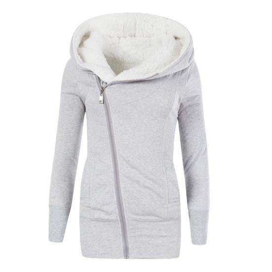 Płaszcz damski Solid Color Fleece Ciepła kurtka zimowa na co dzień na zewnątrz