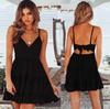 Backless Dress High Waist Suspender Dress