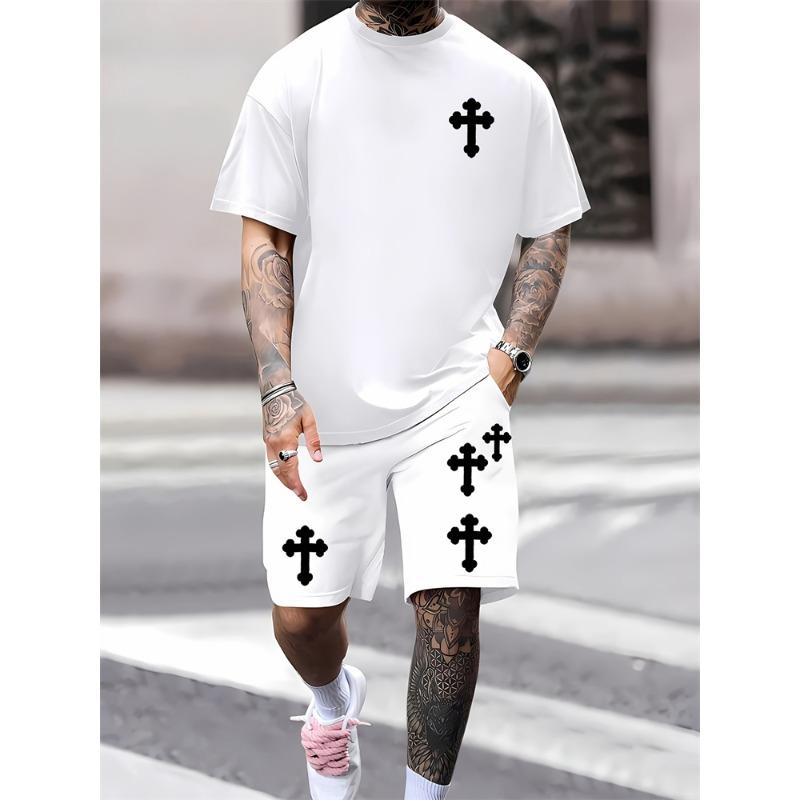 Summer New Arrival Men's Suit Stylish Hip-Hop Style Short-Sleeve Comfortable Fashion Wear Plus Size Athletic Quick-Dry Set