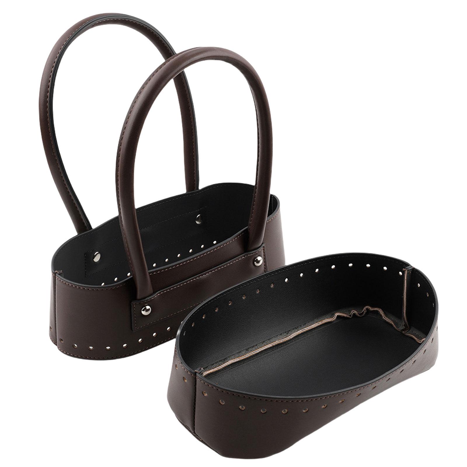 

Набор для изготовления сумок из искусственной кожи, дно сумки, модные ручки для сумок, аксессуары для сумок ручной работы для вязания крючком кофейный