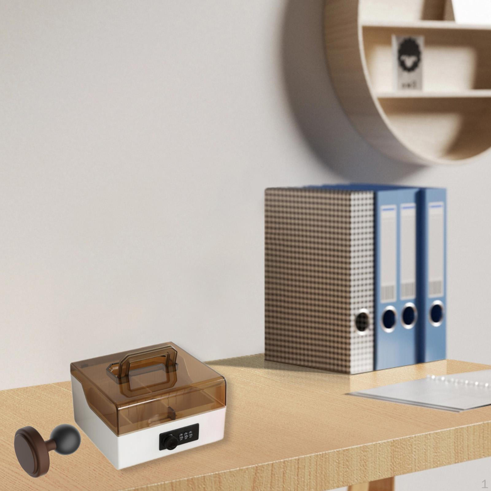 

Запираемый ящик для хранения пломб для финансовых пломб с портативной конструкцией White Coffee